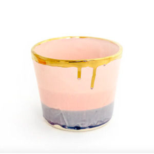 Karacotta Ceramics Tumbler in Sunset with 22k Gold